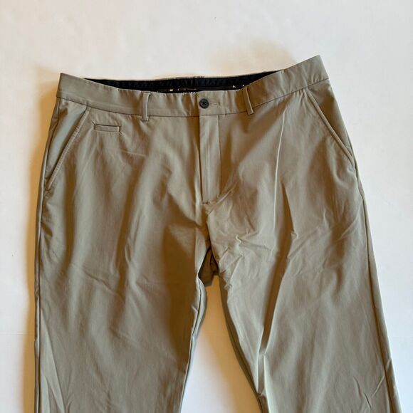 KJUS Ike Performance Golf Pants Men's Size 38x32 Chino 5-Pocket Tan Khaki - Picture 2 of 10